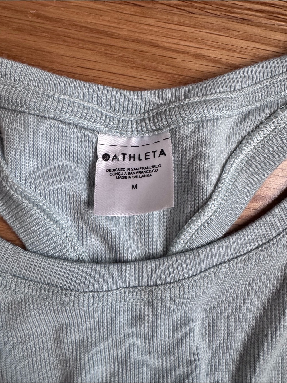 Athleta mint blue/green Ribbed Racerback Tank Top - Picture 4 of 7